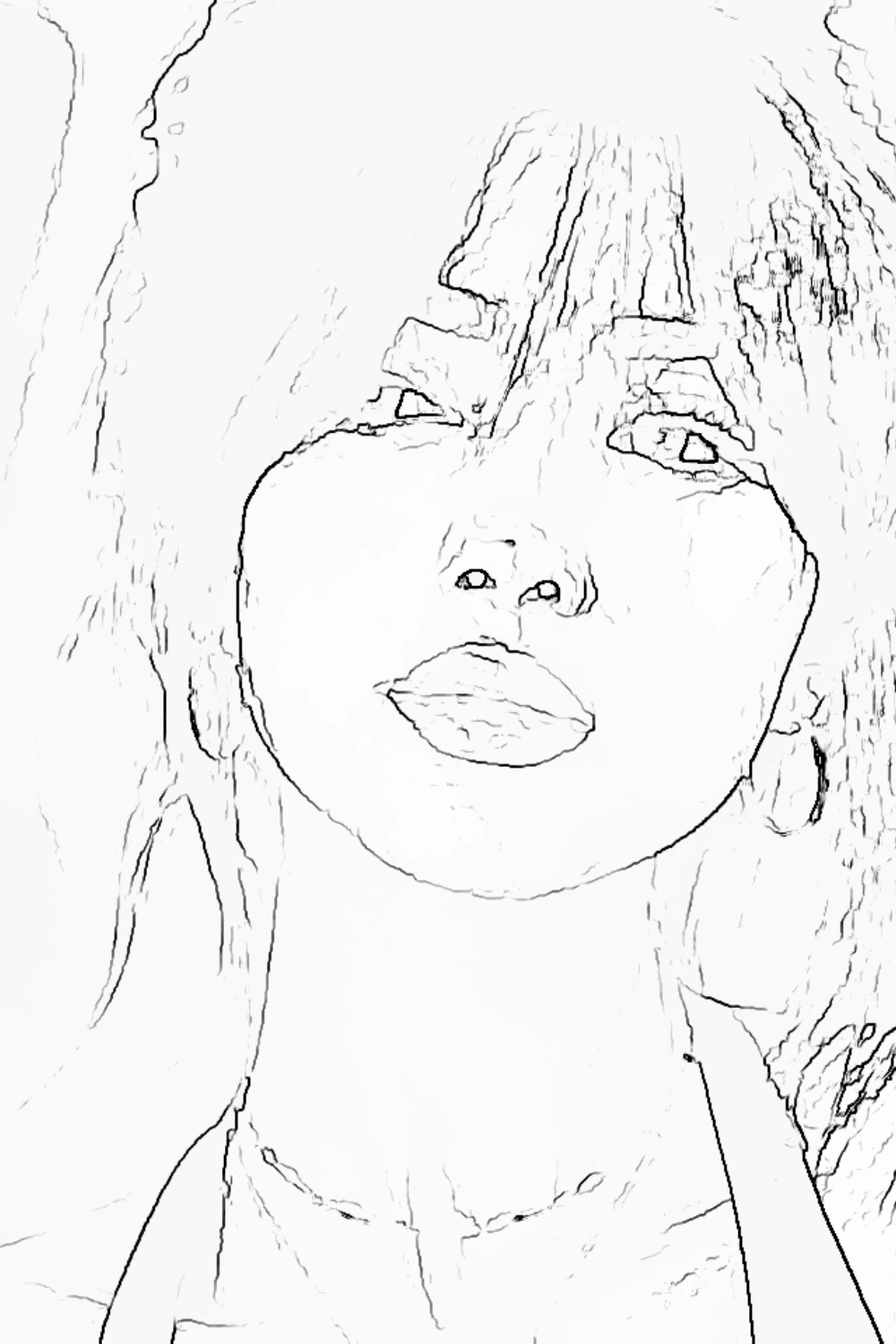 sketch outline generated from a reference photo